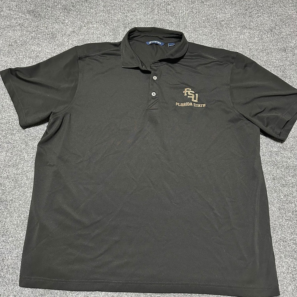 FSU NCAA Florida State Seminoles Polo Shirt XL Black FSU Golf Gameday